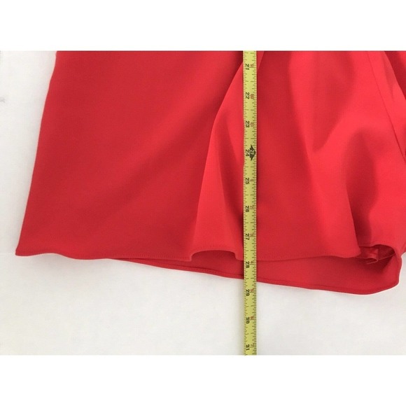 Jay Godfrey | Oahu Shore Halter Romper Jumpsuit Size 10 Red Open Back - Picture 8 of 11